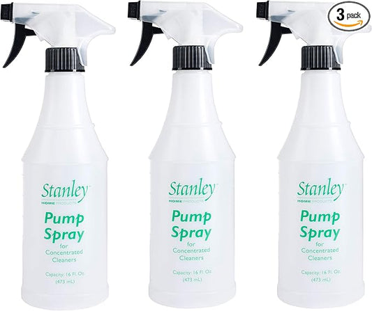 STANLEY HOME PRODUCTS Pump Spray Bottle – Convenient Easy-to-Hold Bottle with Sprayer to Dilute Concentrated Cleaners (3 Spray Bottles)