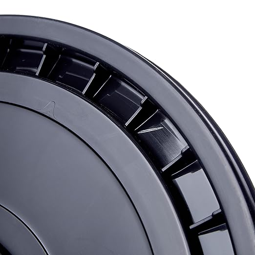 Hudson Exchange 7 Gallon (2 Pack) Large Bucket Pail Container with Easy Peel Lid, Food Grade BPA Free HDPE, Black