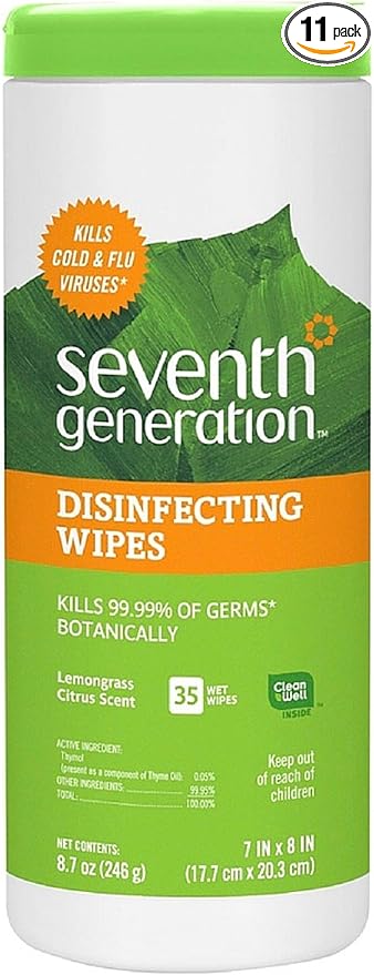Seventh Generation Disinfecting Multi-Surface Wipes 35 ea (Pack of 11)