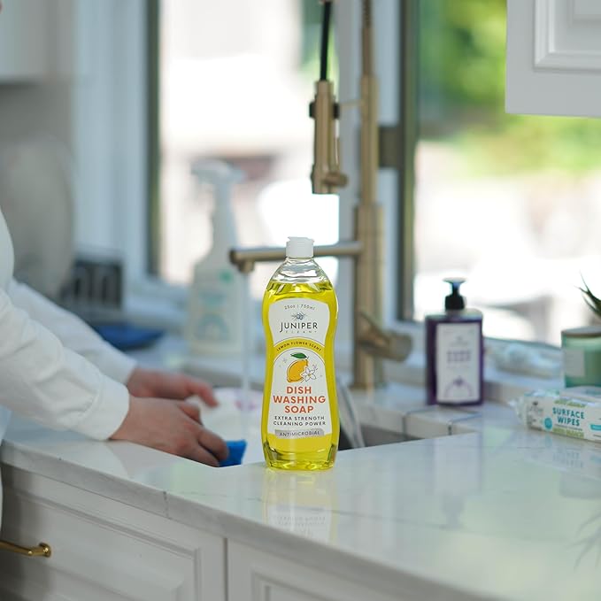 Dish Soap, Lemon & Apple & Forest Scent, Liquid Dish Washing Soap Squeeze Bottle 25 Fl Oz (Pack of 6)