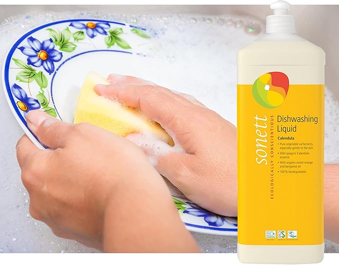 Sonett Organic Dishwashing Liquid Calendula Certified Organically Grow 34oz (Pack of 6)