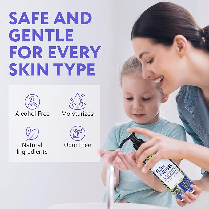 [10oz] Epoxy Resin Cleaner/Remover - Natural Hand Cleaner, Gentle & Moisturizing, For Artists & Resiners, Magically Removes Uncured Resin, Glue, & Paint from Skin, Tools, Molds, Work Surfaces, & More