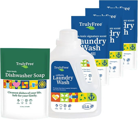 TRULY FREE - Laundry Detergent with Refill + Auto Dishwasher Soap