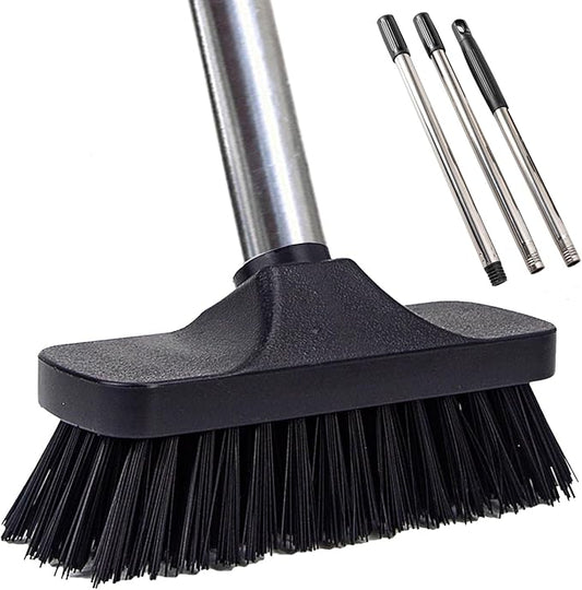 Push Broom Brush Stiff Bristles Floor Cleaning Brush Multi-Purpose Scrubber Brushes for Bathroom Bathtub Tile Floor Deck Patio