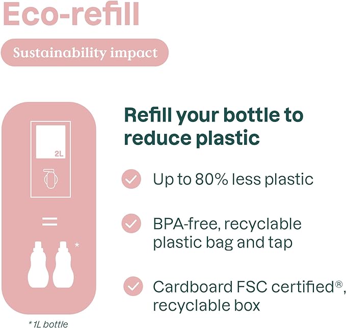 ATTITUDE Baby Laundry Detergent Refill, EWG Verified Plant-Based Liquid, Unscented Baby Clothes Wash, HE Compatible, 80 Loads, 67.6 Fl Oz