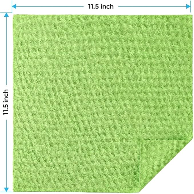 HOMEXCEL Microfiber Cleaning Cloths 100 Pack, Highly Absorbent Microfiber Towels, Lint & Scratch-Free Cleaning Rags for House, Kitchen and Car, Multi-Color Microfiber Towels for Car 11.5 x 11.5 inch