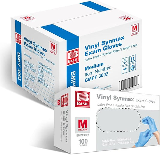 Jointown Vinyl Gloves, Disposable Cleaning, Powder Free, Latex Free, Non-Sterile Protective Glove, Gloves for Cooking