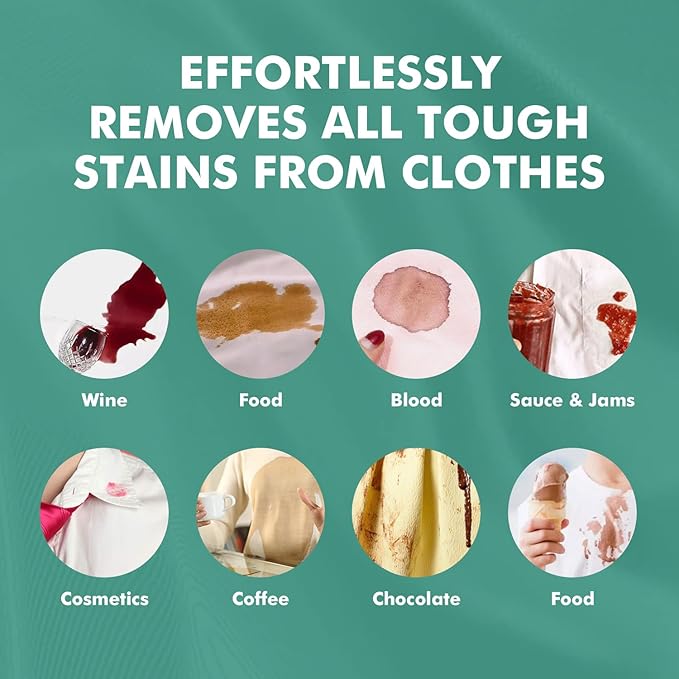 Stain Remover Pen for Clothes, Portable & Safe Stain Sticks, Instant Travel Stains Remover for Cleaning Spot, Like Juice, Food, Ketchup, Ink and Even Blood - 4 Count