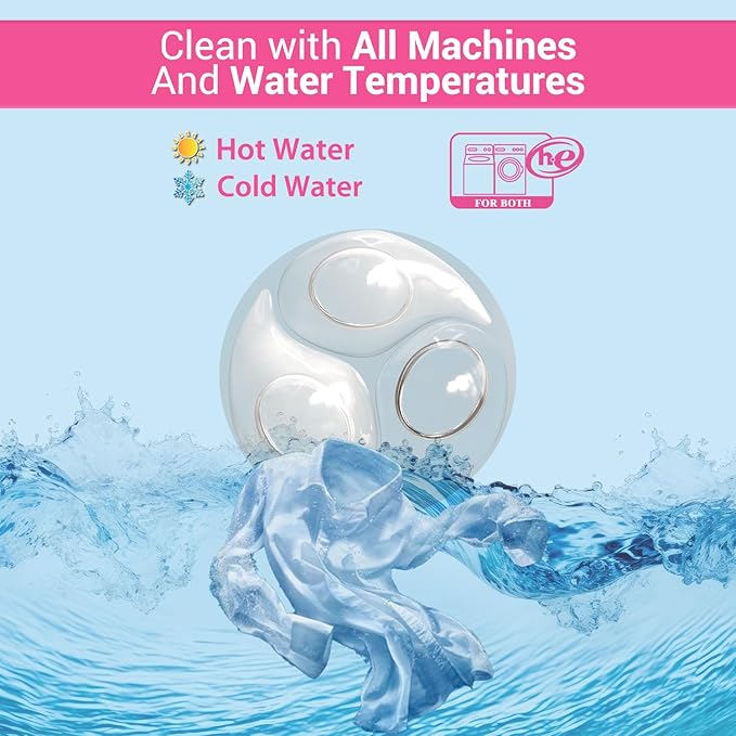 WBM Laundry Detergent Pods, 128 Count | Fresh & Clear Unscented | Laundry Pods 10x Ultrapower Cleaning With Color Protection and Eco-Friendly Packaging