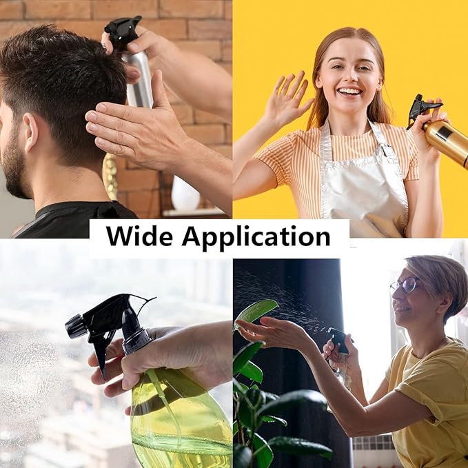 6pcs Spray Bottle Replacement Nozzle Mist Spray & Stream Sprayer Reusable with Tube Tops Fit Standard 28/400 Neck Bottles for Kitchen, Garden and Office Cleaning Supplies