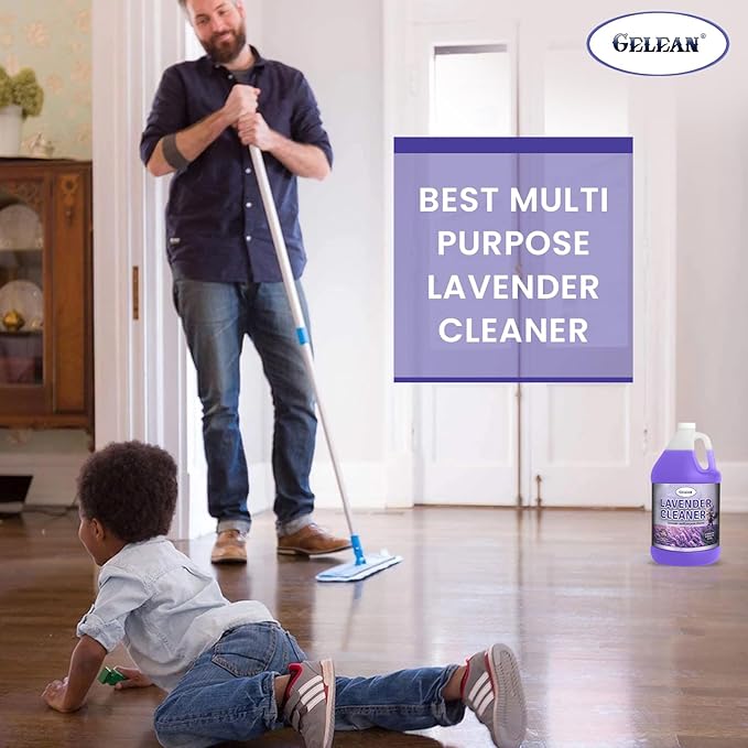 LAVENDER Multi Purpose Cleaner & Deodorant - MADE IN USA - Concentrate Lavander cleaner - Strong Odor Floor Cleaner - Floor Cleaner Odor eliminator 128oz
