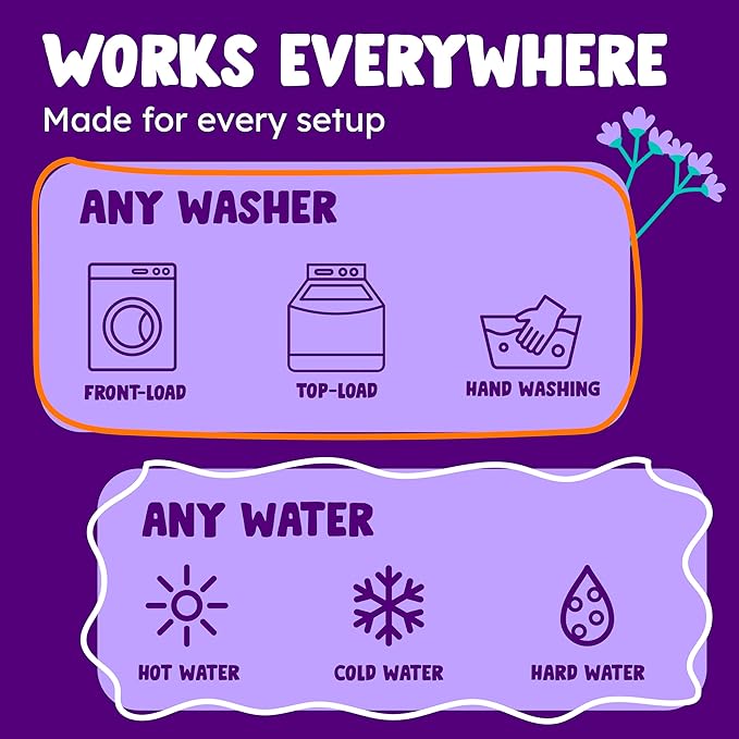 Originally Yellow Plant Based Laundry Detergent | Ultra-Concentrated Natural Laundry Detergent with Organic Lavender | High-Efficiency Clean, Tough on Stains, Gentle on Fabric | 64Oz