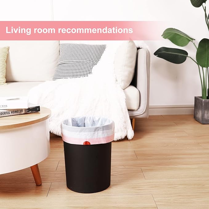 Small Trash Bag 4 Gallon Drawstring Garbage Bags For Small Trash Cans 2-4 Gallon, Office kitchen Bathroom, Thickened Stretchy (100 Count)