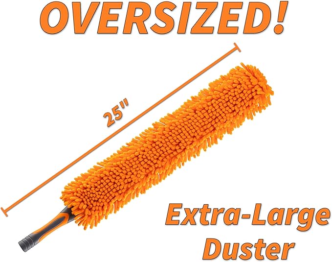 Flexible Ceiling Fan Cleaner Duster // Washable Fan Duster for High Ceiling // Fits All Extension Poles with Standard US Acme Thread // Best Flex-and-Stay Fan Blade Cleaner (Pole Sold Separately)