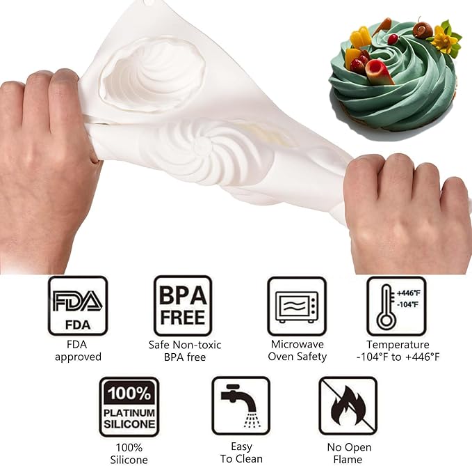 Chocolate Flowers Silicone Mousse Cake Molds, Cheesecakes Truffles Brownie Pops Silicone Molds 12-Cavity Dessert Molds Great for Baker Pastry