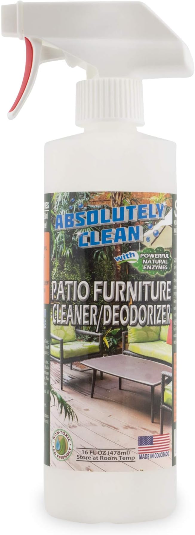 Amazing Patio Furniture Cleaner - Natural Enzymes Easily Remove Dirt, Bird Droppings, Food Stains and More from Your Outdoor and Patio Furniture - USA Made