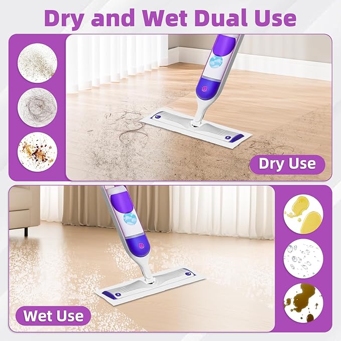 50 Count Microfiber Mop Pads Compatible with Swiffer Powermop, Disposable or Reusable Replacement Pads for Wet & Dry Use, PowerMop Refills for Multi-Surface Floor Cleaning