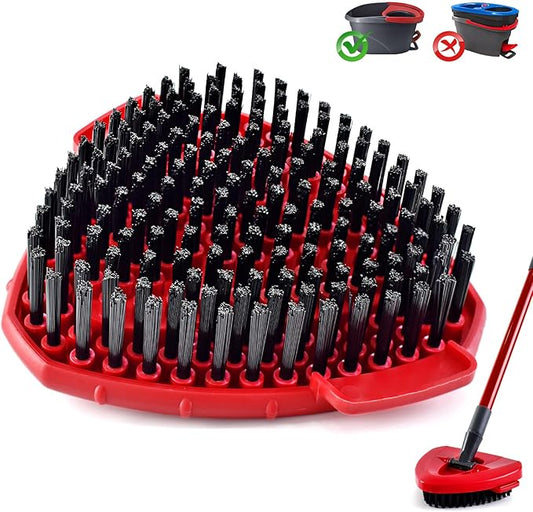 Scrubber Mop Head for Ocedar, Upgrade Scrub Brush for Ocedar, Spin Mop Scrub Brush Head for Ocedar EasyWring 1-Tank, More Bristles Scrub Brush Attachment for Bathroom