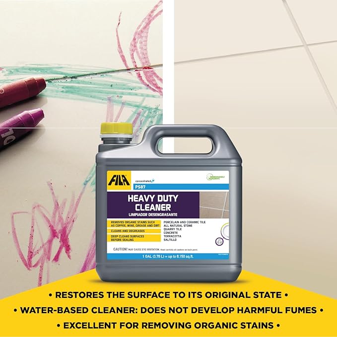 FILA Surface Care Solutions PS87 Heavy Duty Cleaner and Degreaser, 1 GAL (PS87 Heavy Duty Cleaner,), 128 Fl Oz (Pack of 1)