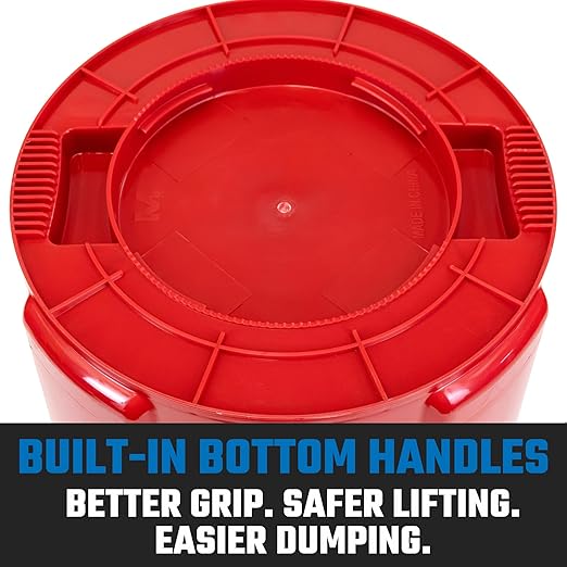 Magnum 32 Gallon Trash Can, High-Vis Red, Construction Grade, Heavy Duty Plastic, Jobsite Ready for Handling and Holding Garbage CMTC-C000-32R01 (1 Pack)