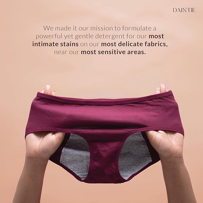 Delicates, Lingerie & Bodily Fluids Detergent – Gentle, pH Neutral, and Enzyme Powered Stain Remover for Intimate Fabrics 16 Fl Oz