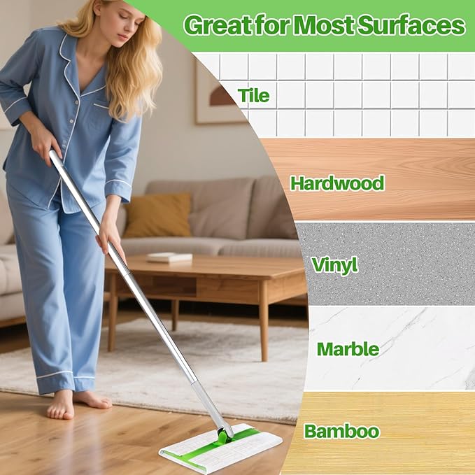 MAQIHAN Dry Mop Pads - 32PCS Dry Sweeping Cloths Unscented All Purpose Disposable Dry Mop Refills Floor Cleaner for Hardwood Floor Dust Mopping and Cleaning