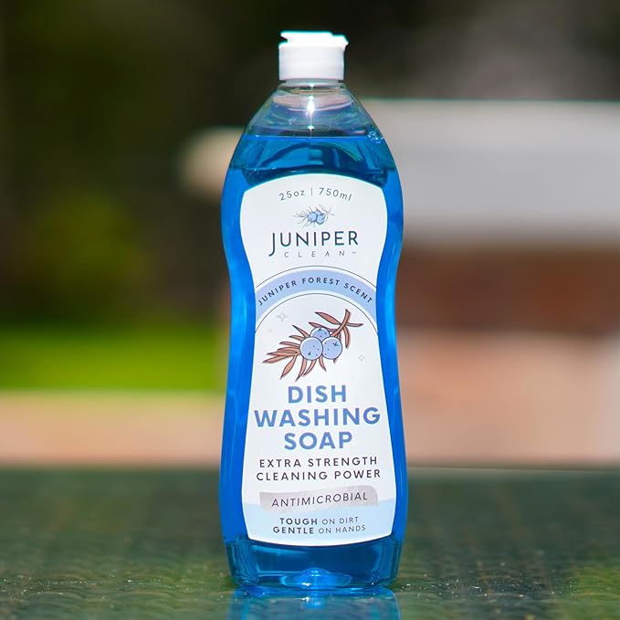 Dish Soap, Juniper Scent, Liquid Dish Washing Soap Squeeze Bottle 25 Fl Oz (Pack of 6)