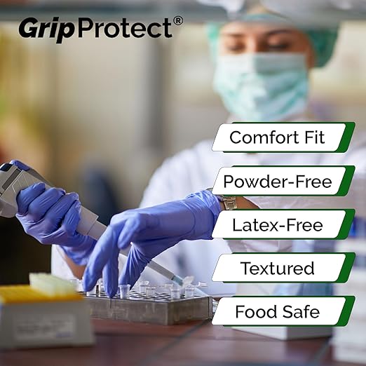 GripProtect Precise Nitrile Exam Gloves | 4 Mil | Chemo-Rated | (Medium, 1,000)