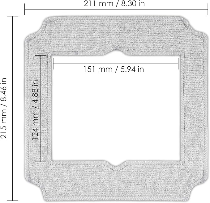 FILTERIST (10 Pack) Replacement Mop Pads Compatible with ECOVACS Winbot Mini Window Cleaning Robot Part No. W-CC02-0012, Washable Mop Cloths, Accessories Kit