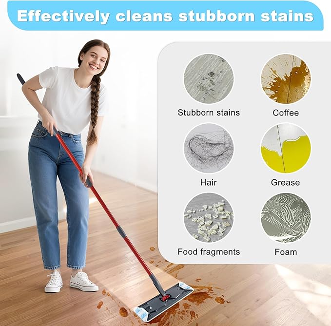 Mop Replacement Pads for OCedar H2prO Flat Mop System, 3 Pack Mop Pads for Ocedar H2prO Flat Mop, Microfiber Mop Heads Replacements for OCedar H2pro, Reusable Mop Refills Safe on Various Floors