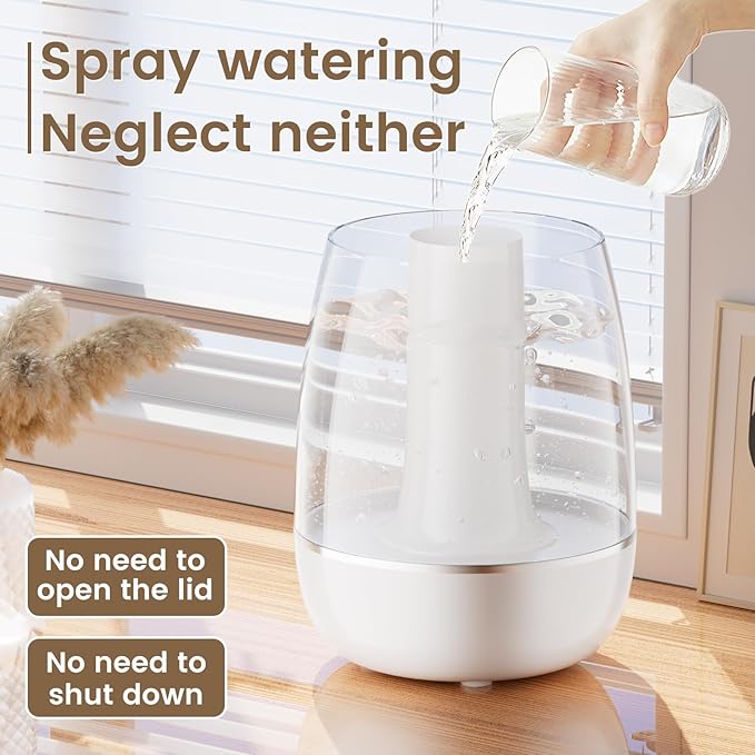 3L Cool Mist Humidifier for Bedroom, Home & Office - Large Capacity, Quiet, Auto Shut-Off, Waterless Protection - Ultrasonic Air Humidifier for Plants & Dry Air