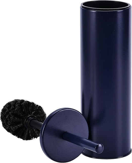 Deep & Sturdy Toilet Bowl Brush with Holder - Durable Scrubbing - Toilet Cleaners - Household Essentials - Bathroom Cleaner - Cleaning Supplies - Household Supplies, Matte Navy