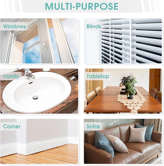 4 Pack Damp Dusting Sponge Duster, Pink Dust Cleaning Sponge, Reusable Household Cleaning Sponge Tool for Blinds, floorboards, Fan Blades, Vents, Glass, Railings, Mirrors