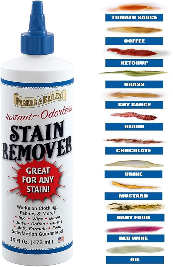 Parker and Bailey Stain Remover- Blood Stain Remover for Carpet, Clothes, Sheets and Mattress - Garment and Fabric Laundry Stain Remover - 16oz