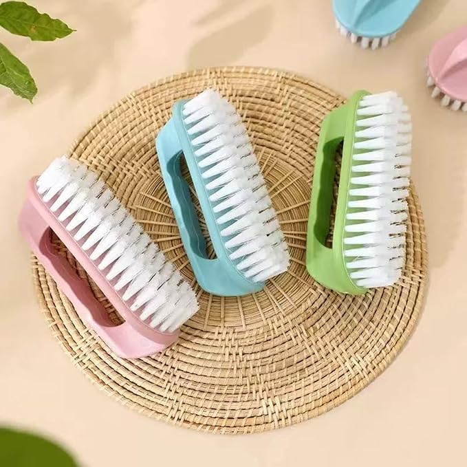 Scrub Brush for Cleaning-3 Pack Scrubbing Brushes Heavy Duty Multi-Purpose Household Cleaning Brush with Stiff Bristles Comfort Grip Scrubber Cleaner Brush for Bathtub Sink Carpet Floor & More