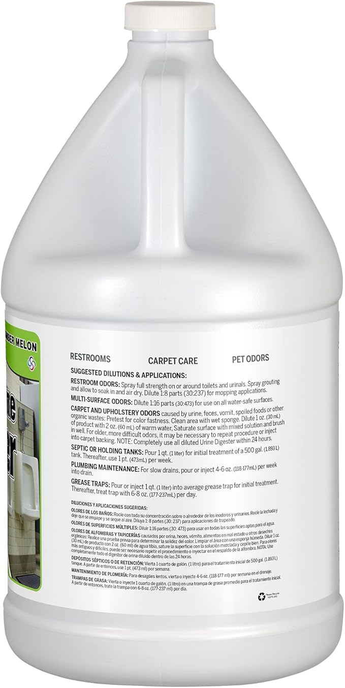 Nilodor BEON Urine Enzymatic Cleaner with Odor Neutralizer for Pet Dog, Carpet, and Bathroom, 1 Gallon, Cucumber Melon