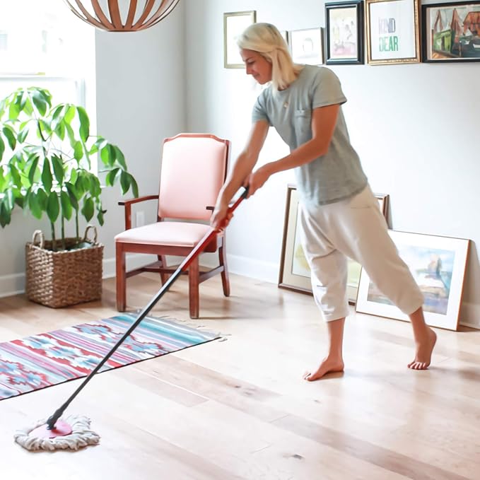 Replacement Mop Head Microfiber Spin Mop Refill Clean Pad Mop Head Refills Easy Cleaning Mop Head Replacement (4 Pack)