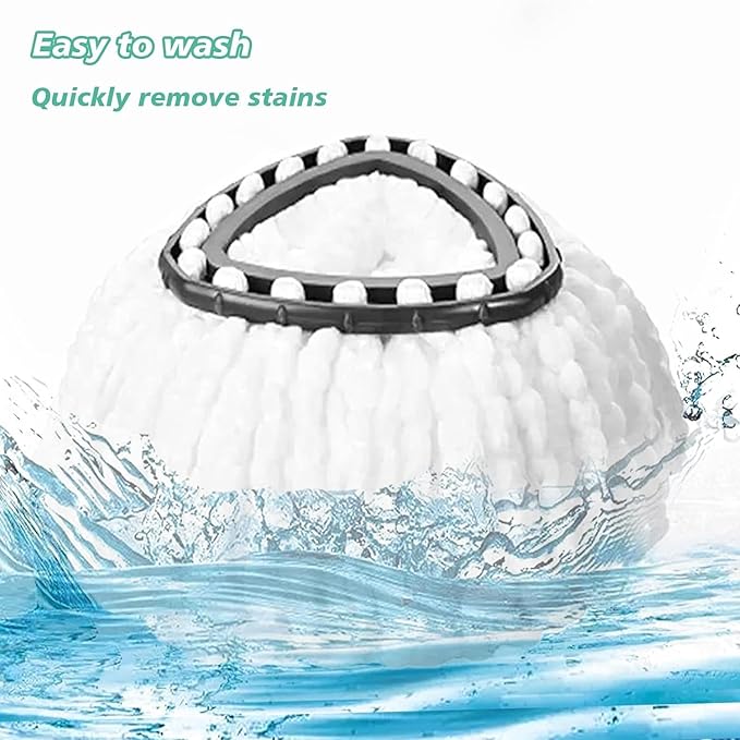 16 PCS Spin Mop Replacement Head,100% Microfiber Mop Heads Replacements with Cedar Mop Replace,360 Degree Round Spin Mop Replacement Head for Easy House Cleaning Floor Mopping