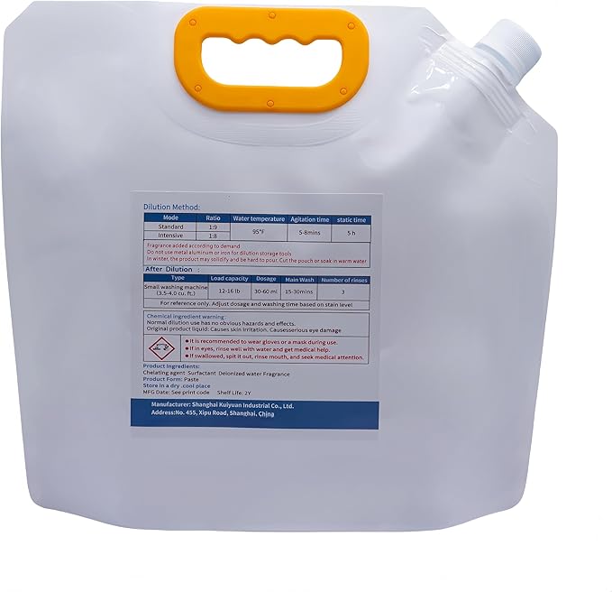 bulk Laundry Detergent Refill, 20X Concentrated,Makes 6.6 Gal (800 Loads) - Ultra Stain Fighter, HE Compatible, Low Cost per Load for Home & Commercial Use