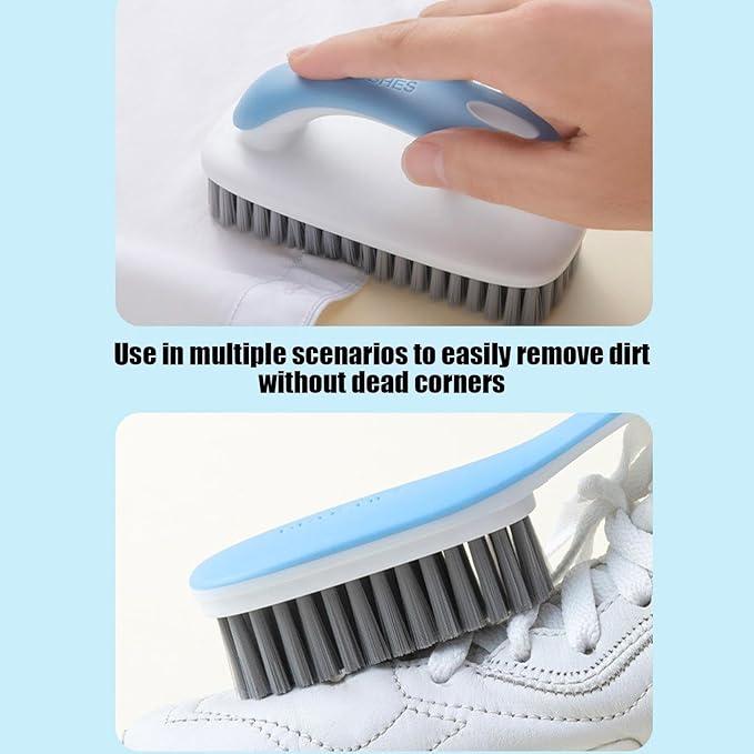 Laundry Brush for Stain Removal, 2X Clothes Scrubbing Brush, Laundry Brush Shoe Brush Shoe Cleaning Brush Scrub, Ergonomic Grip, Multi-Purpose Cleaning Tool, Bathroom Supplies for Fabric Clothes