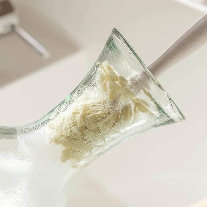 Vigar Zeroline 10.2" Long Bamboo Dish Brush, Ideal Dish Brush for Cups, Wine Glass, Tumbler, Blender Bottles, and Glass Water Bottles for The Kitchen