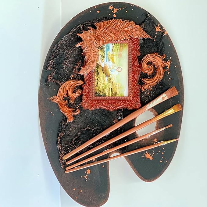 Baroque Photo Frame Fondant Silicone Molds, 3D Picture Mirror Frame Cake Decoration Molds for Chocolate Candy Sugar Craft Gum Paste Cookies Resin Clay Set of 2