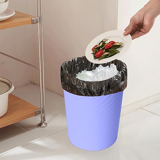 Small Trash Can - Plastic Waste basketbin for Office,Home,Bathroom,Kitchen - 1.8 Gallon - Purple