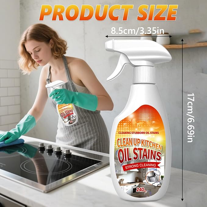 Heavy Duty Degreaser, 2025 New Kitchen Cleaner, Multipurpose Oil Stain Remover, Strong Grill Cleaner for Restaurant, Multipurpose Cleaner Spray for Countertops, Ovens