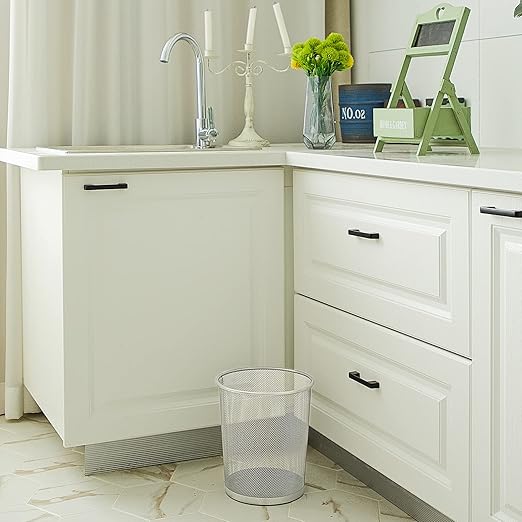 Zeyune 6 Pack Silver Office Trash Can Bulk Mesh Trash Can 4 Gallon Metal Wire Mesh Waste Paper Basket Round Small Garbage Bin for Office Bathroom Home Bedroom Kitchen Dorm