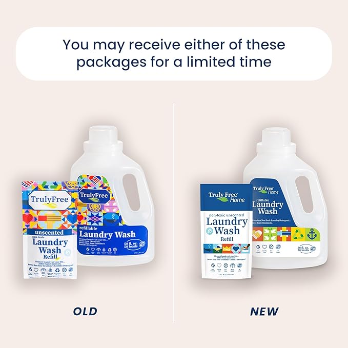 TRULY FREE - Laundry Wash Detergent for Sensitive Skin + Natural Dishwashing Liquid