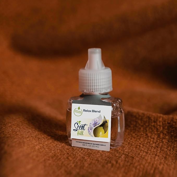 Scent Fill Relax Blend Plug in Air Freshener, Scented Oil Refills, 2 Refills + Diffuser
