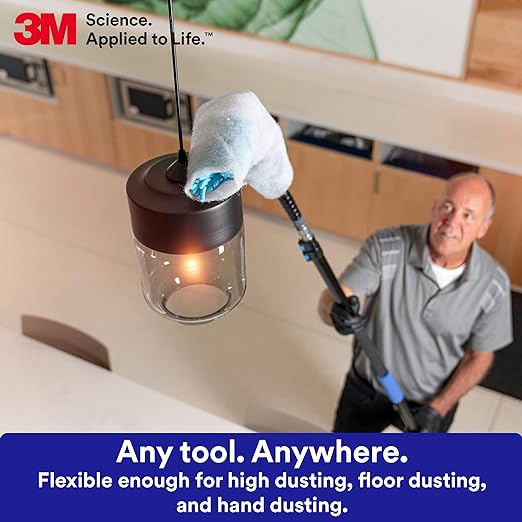 3M Easy Trap Sweep and Dust Sheets, 1 Roll of 250 8" x 6" Sheets, Disposable Easy Sweep Floor Duster, Picks Up 8x More Dirt, Dust, Sand, Hair, Works on Dry or Wet Surfaces, 55654W