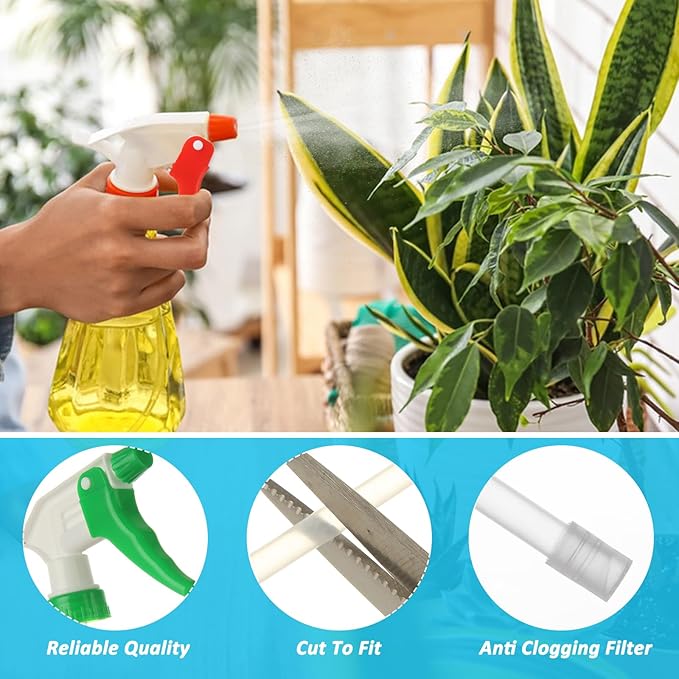 60Pcs Spray Bottle Nozzle Replacement, Spray Nozzle For Bottles, Spray Bottle Tops Replacement, Leak Proof, Mist & Stream Spray, Fit Standard 28/400 Neck 8oz, 16oz, 32oz Bottles for Clean