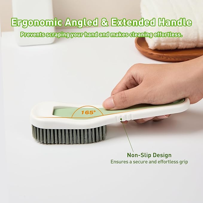 Shoe Cleaning Brush Laundry Brush,Comfort Grip Soft Scrub Brushes for Household Use,Detachable Dual-Use Cleaning Brush Tool - for Clothes Shoes Bathroom